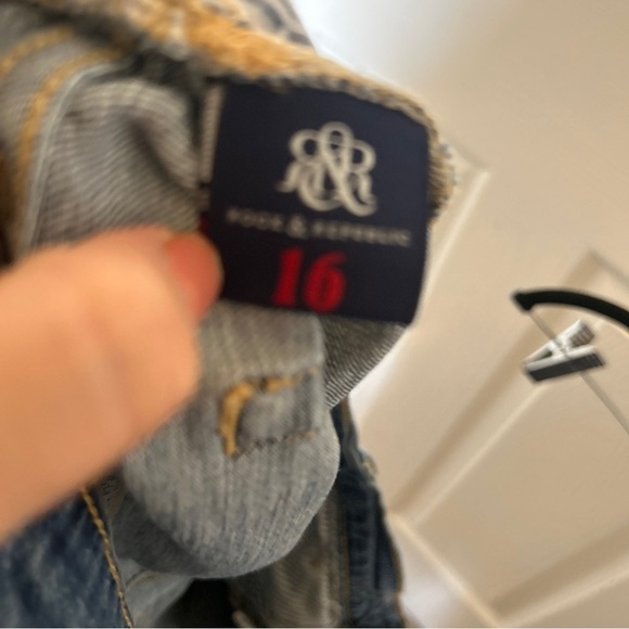 Rock & Republic Hula Denim Shorts Summer Vacation Beach Western Women’s 16 Blue - Picture 10 of 12